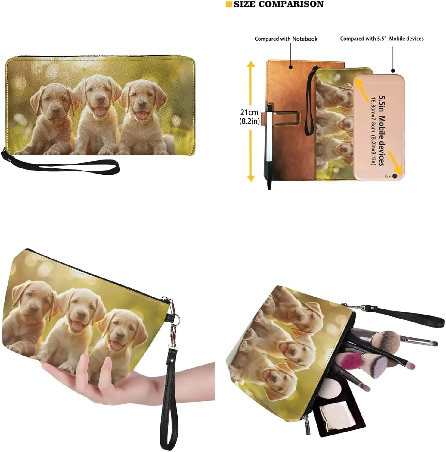 3PCS Tote Bag with Wallet, Purse and Wallet Set for Women Large Top Handle Purse Casual Satchel Handbag
