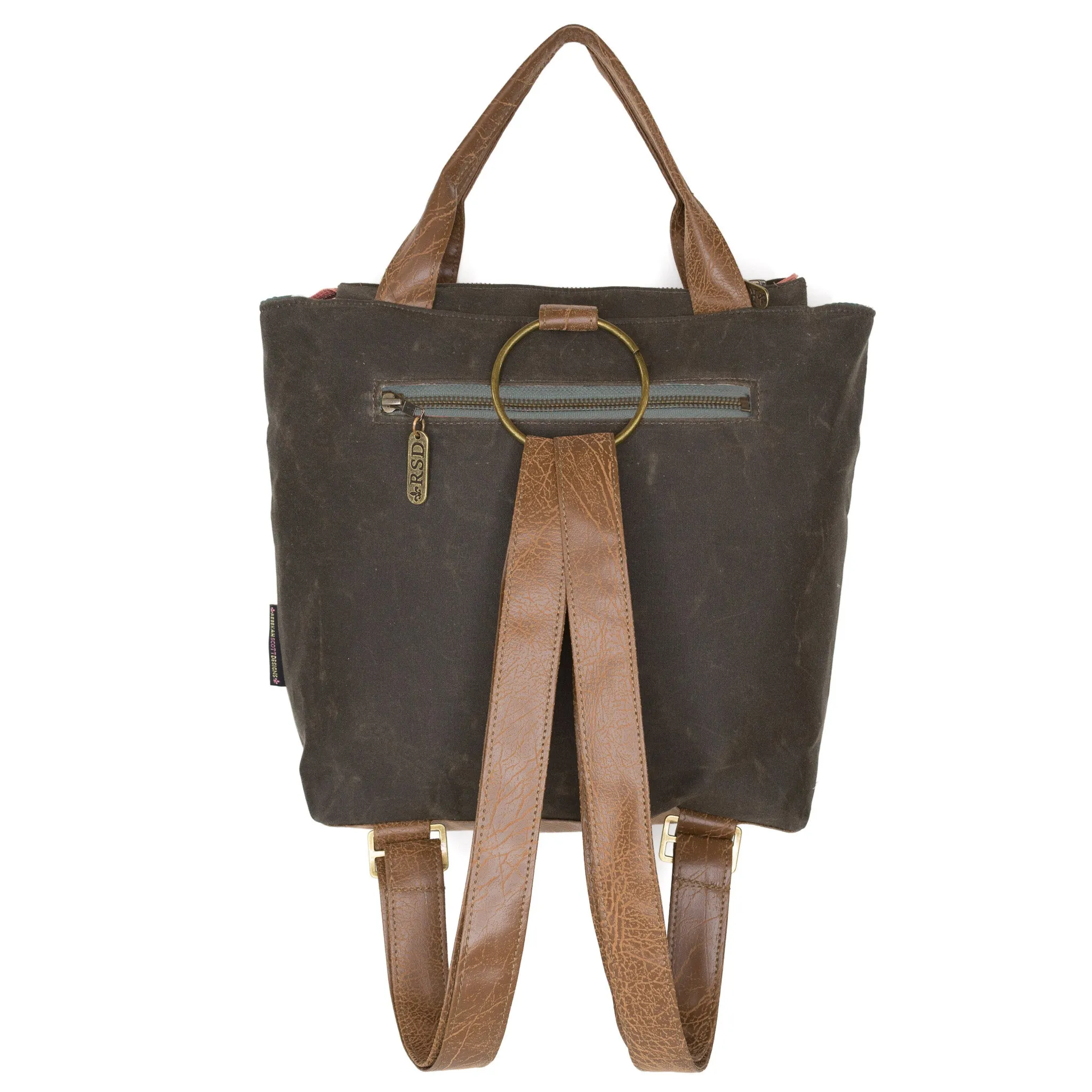 Amber Backpack Premier: Olive Waxed Canvas