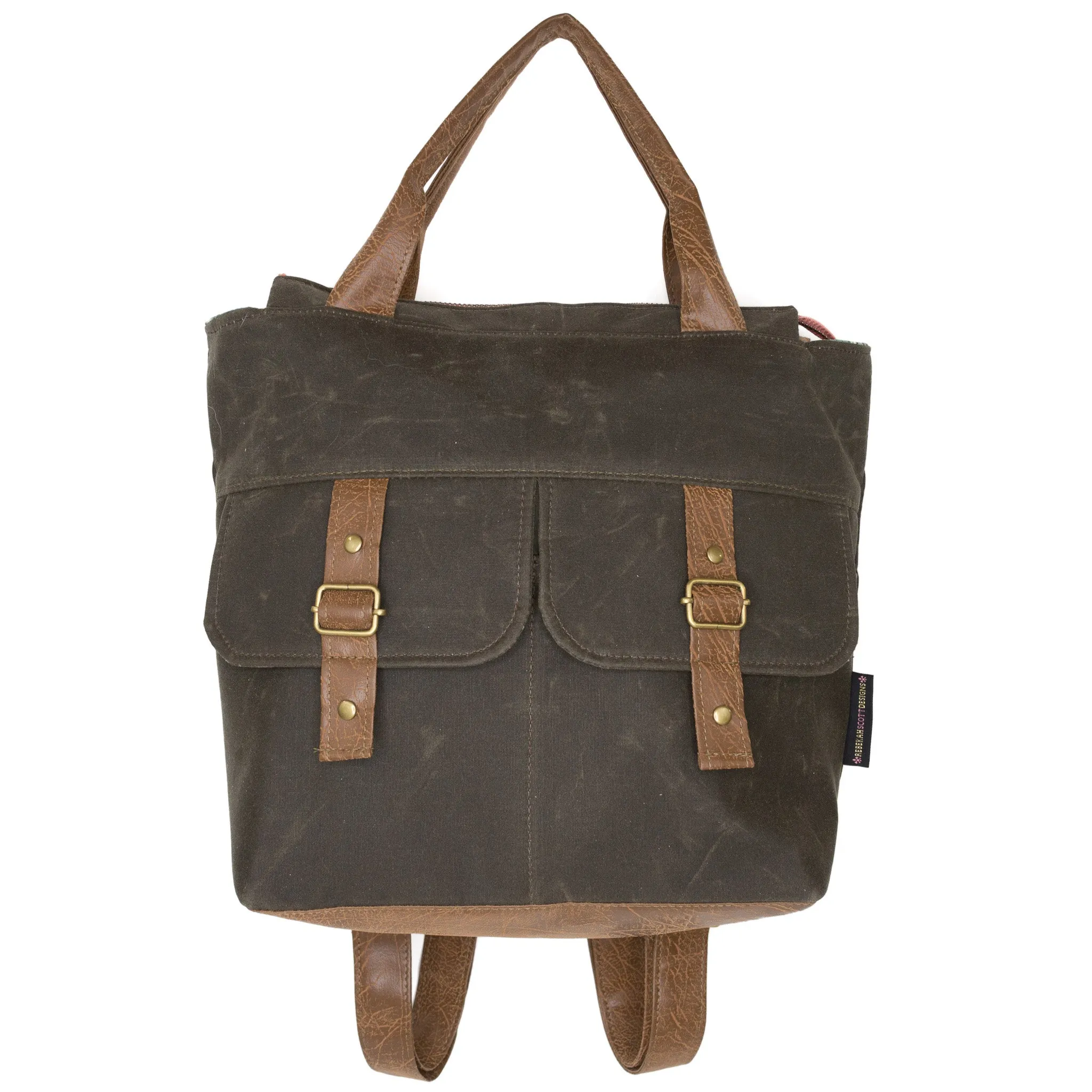 Amber Backpack Premier: Olive Waxed Canvas