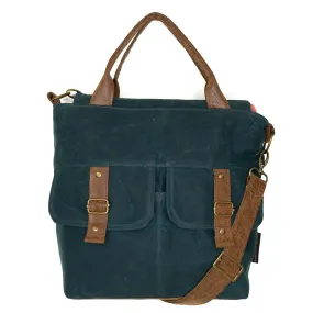 Amber Crossbody Premier: Deep Teal Waxed Canvas