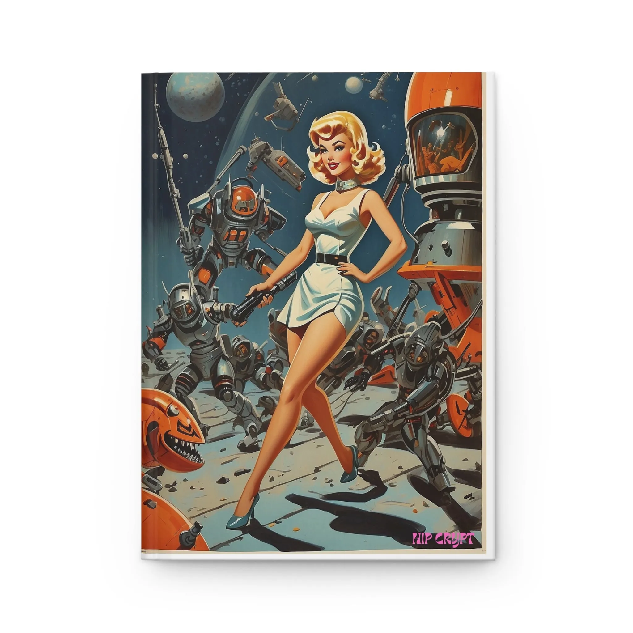 Atomic Pinup Robot vs. Aliens Hardcover Journal