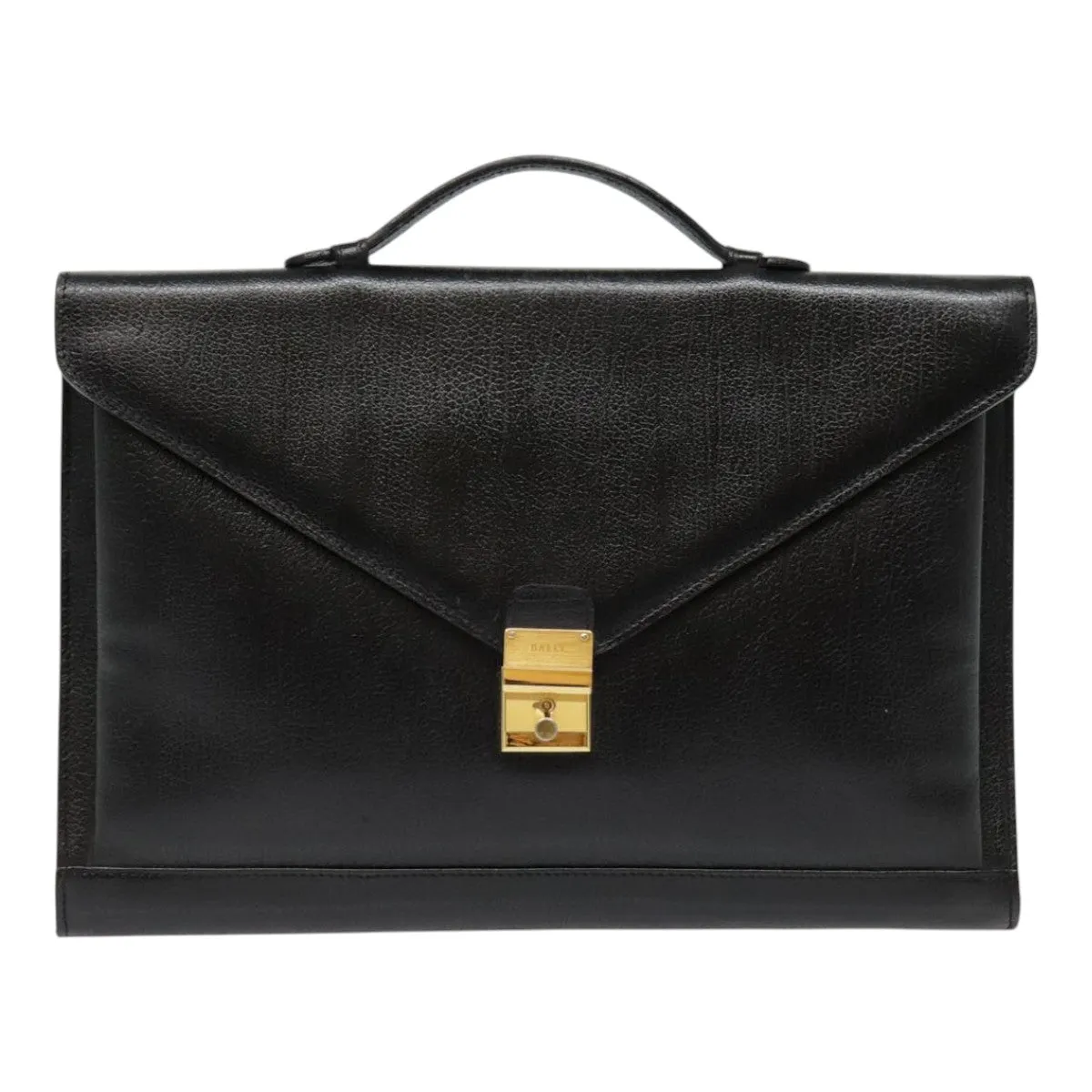 Bally Black Leather Briefcase Bag (Pre-Owned)