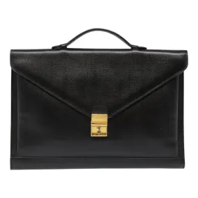 Bally Black Leather Briefcase Bag (Pre-Owned)