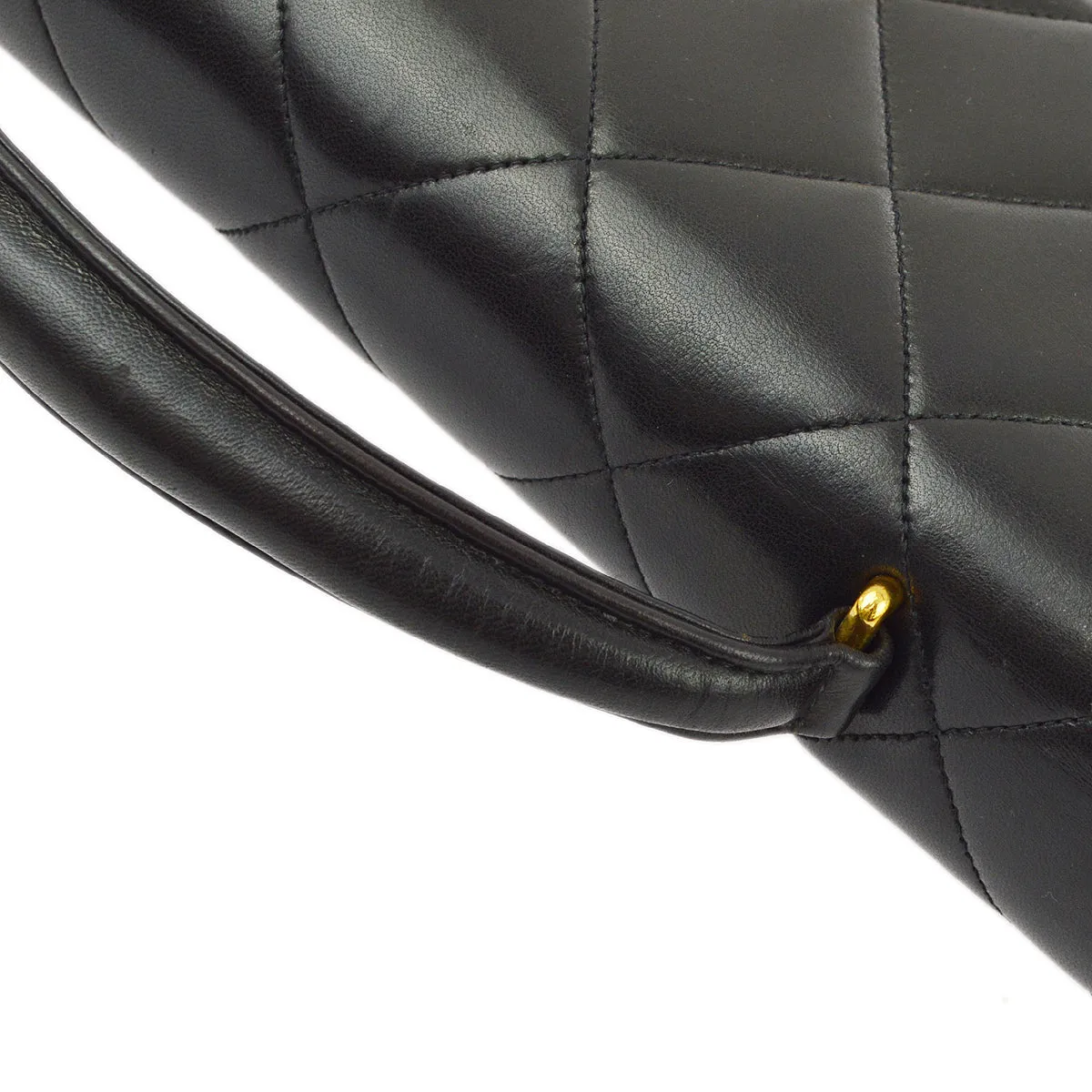 Chanel 1994-1996 Black Lambskin Briefcase Business Handbag