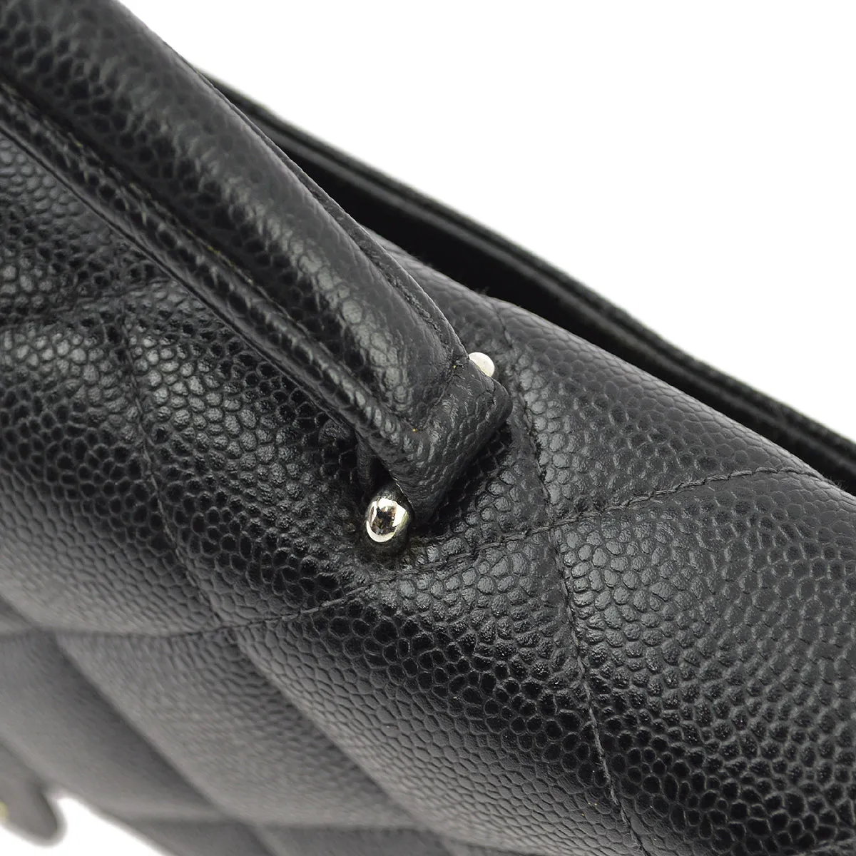 Chanel 1997-1999 Black Caviar Briefcase SHW