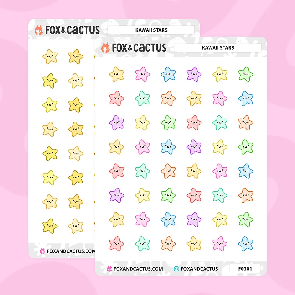 Kawaii Star Stickers