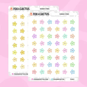 Kawaii Star Stickers