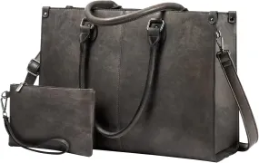 LOVEVOOK Laptop Bag for Women, 15.6 inch Laptop Tote Bag Vintage Work Bags for Women Computer Bag Office Briefcase Handbag