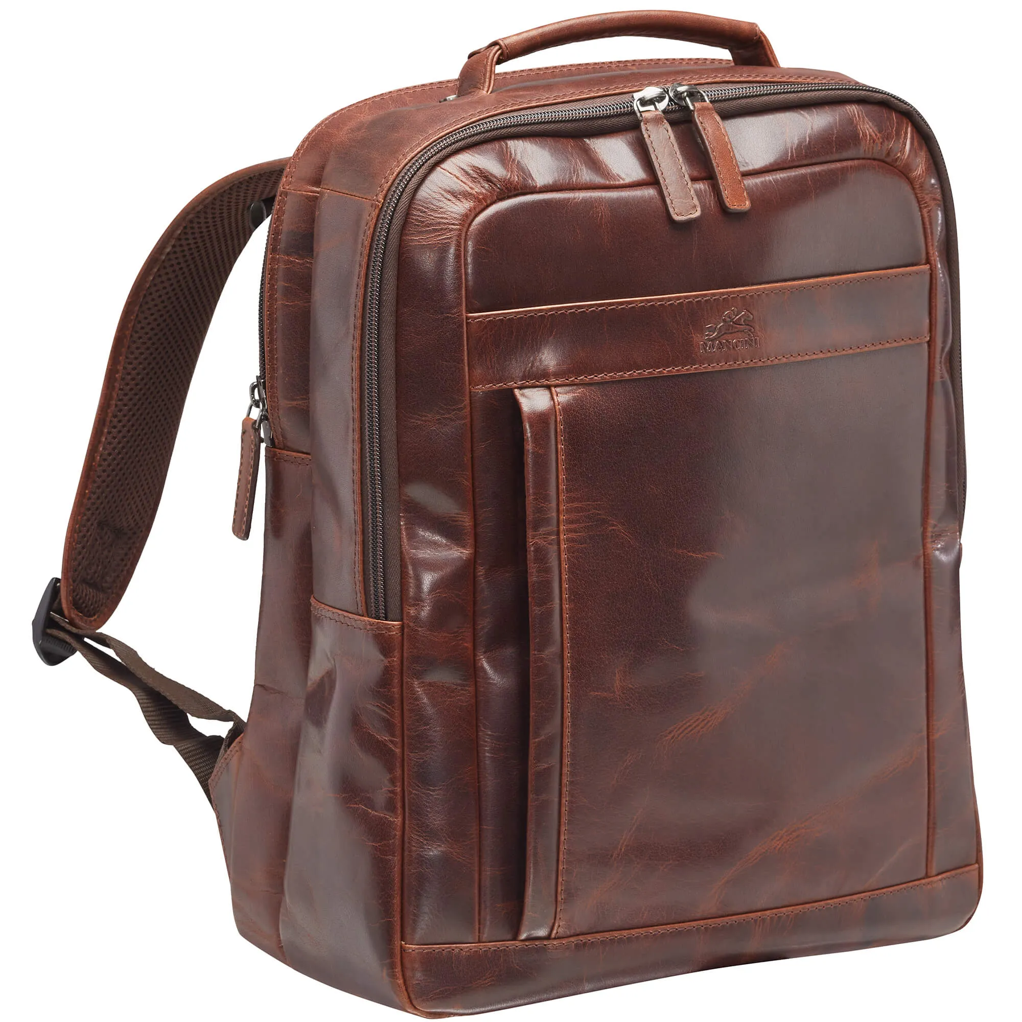 Mancini Buffalo Backpack with Dual Compartments for 15.6” Laptop