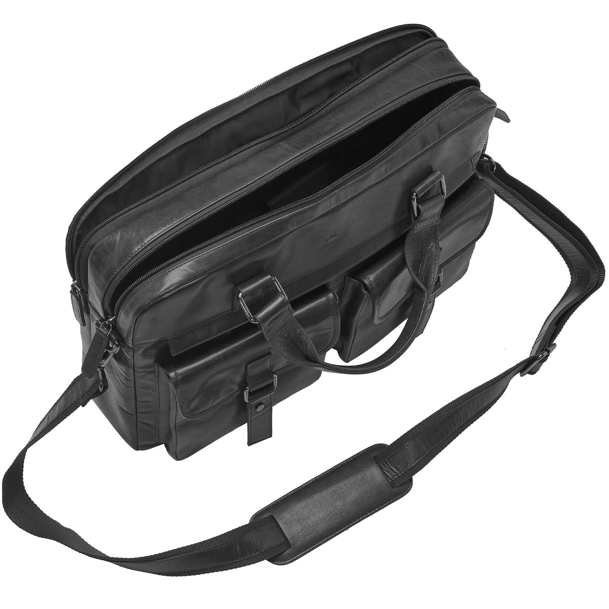 Mancini Buffalo Briefcase with Dual Compartments for 15.6” Laptop