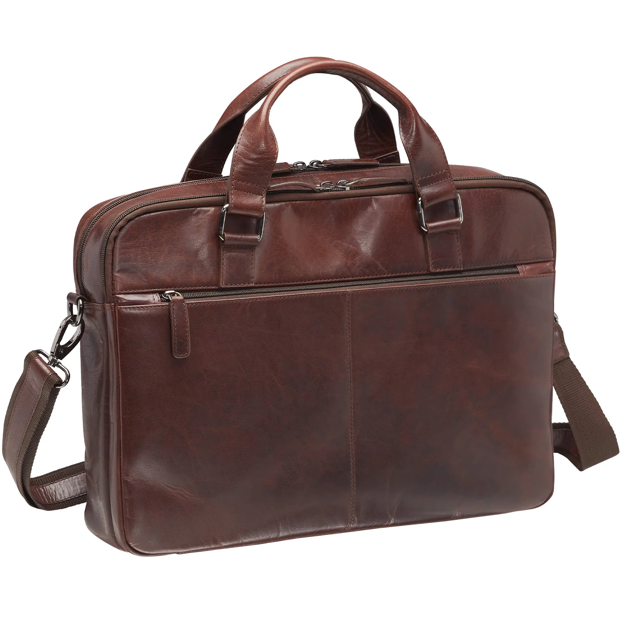 Mancini Buffalo Briefcase with Dual Compartments for 15.6” Laptop