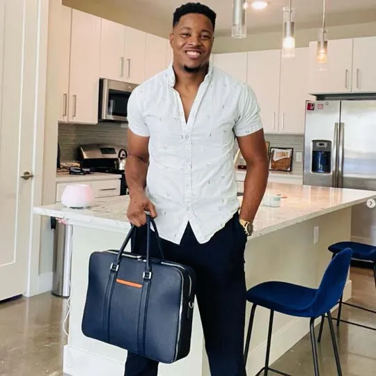 Manhattan Double-Zip Leather Briefcase