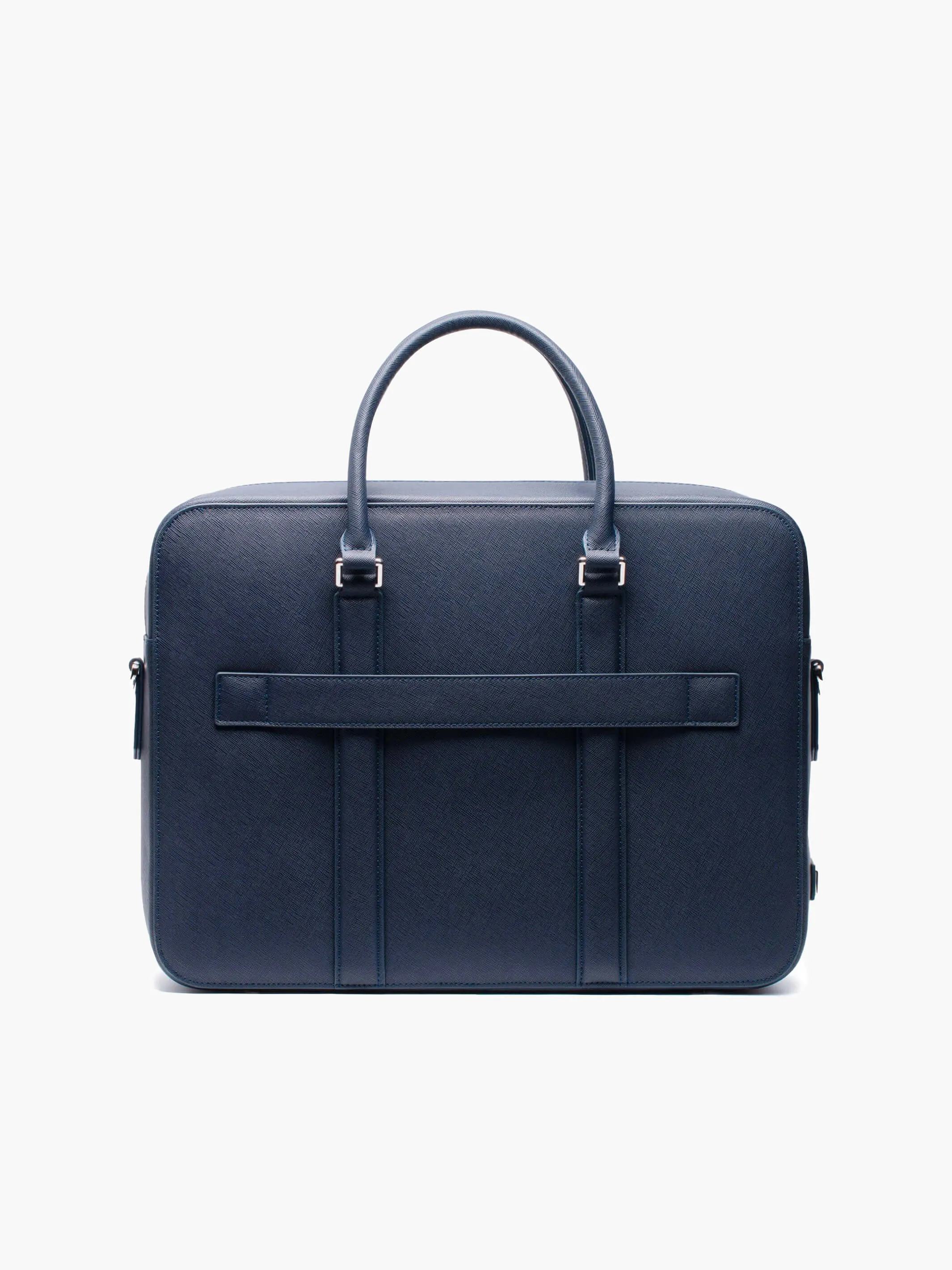 Manhattan Double-Zip Leather Briefcase