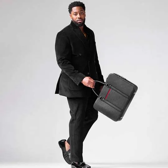 Manhattan Double-Zip Leather Briefcase