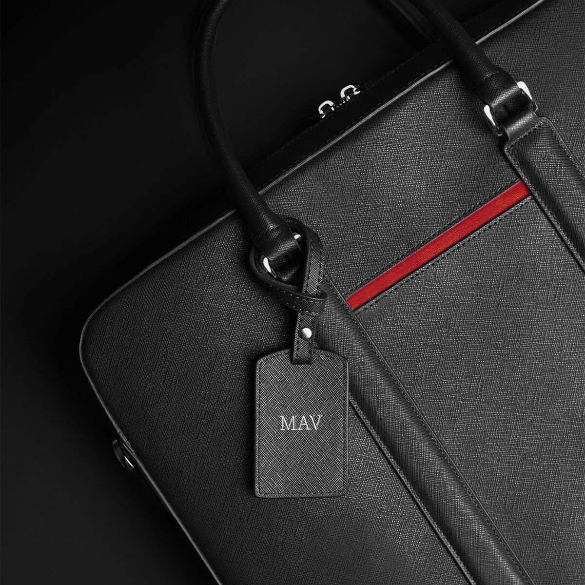 Manhattan Double-Zip Leather Briefcase
