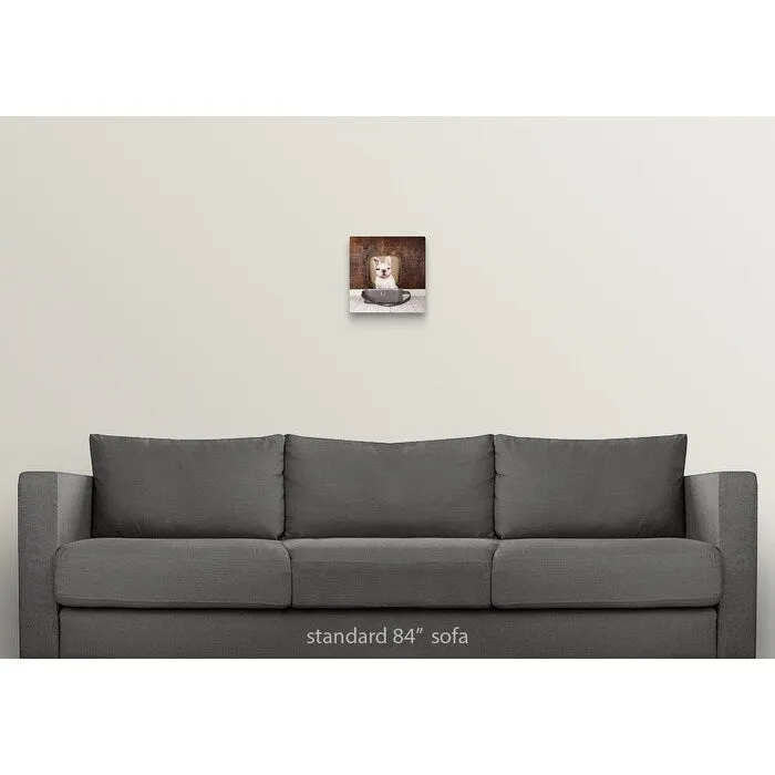 "French Bulldog inside a suitcase" Canvas Wall Art