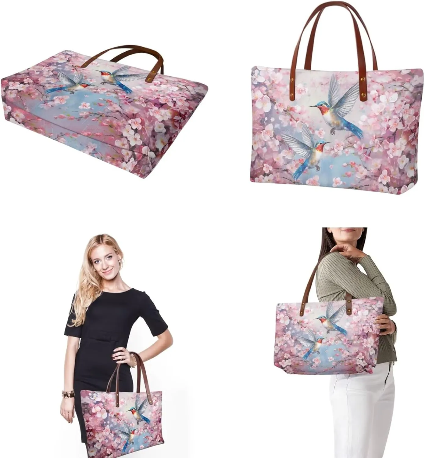 Salabomia 3PCS Tote Bag with Wallet, Purse and Wallet Set for Women Large Top Handle Purse Casual Satchel Handbag