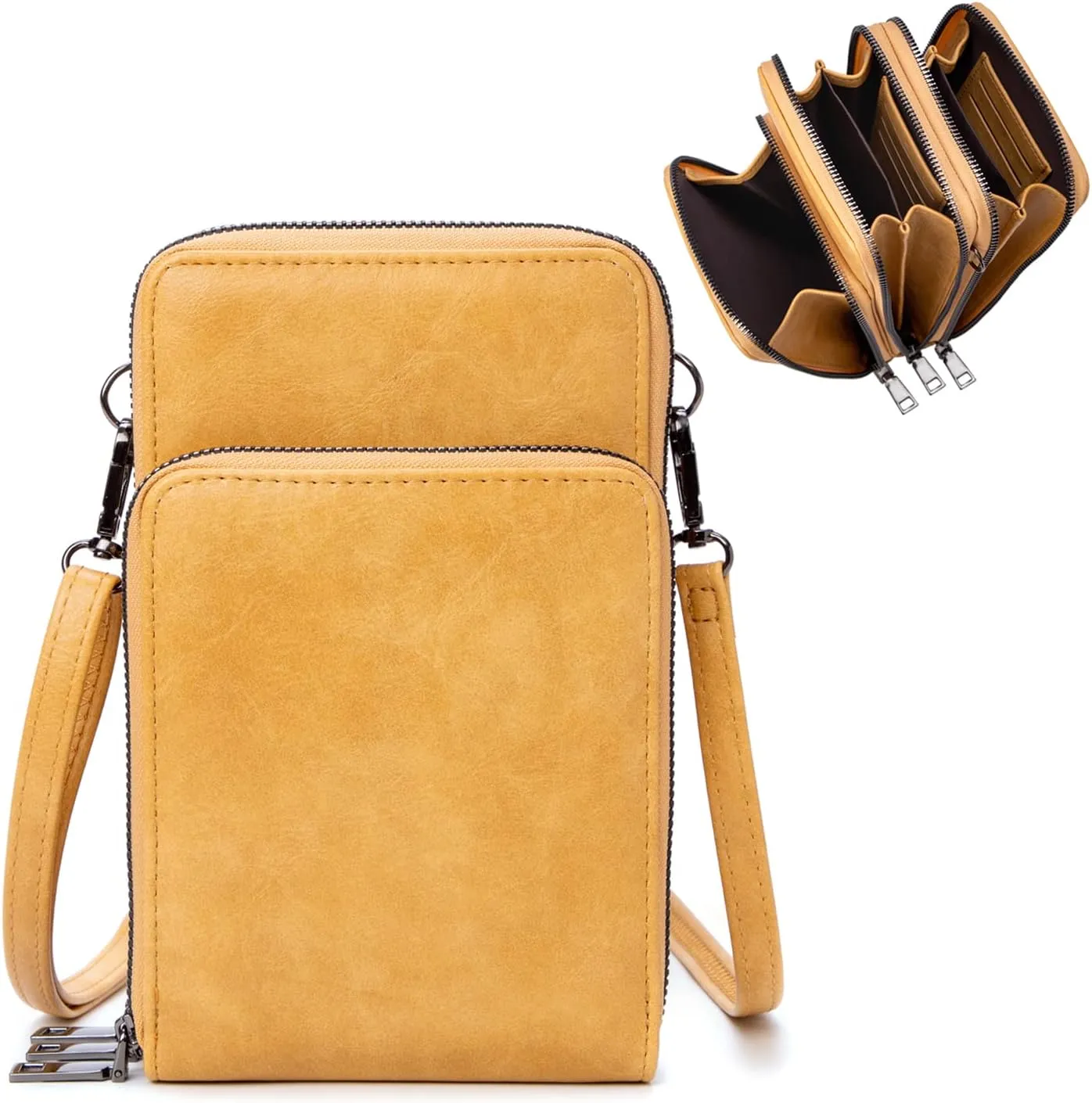 Women's Touchscreen Crossbody Phone Wallet, RFID Shoulder Handbags, Credit Card Wallet