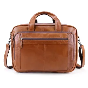 YAAGLE Genuine Leather Computer Messenger Handbag Briefcase YG6476